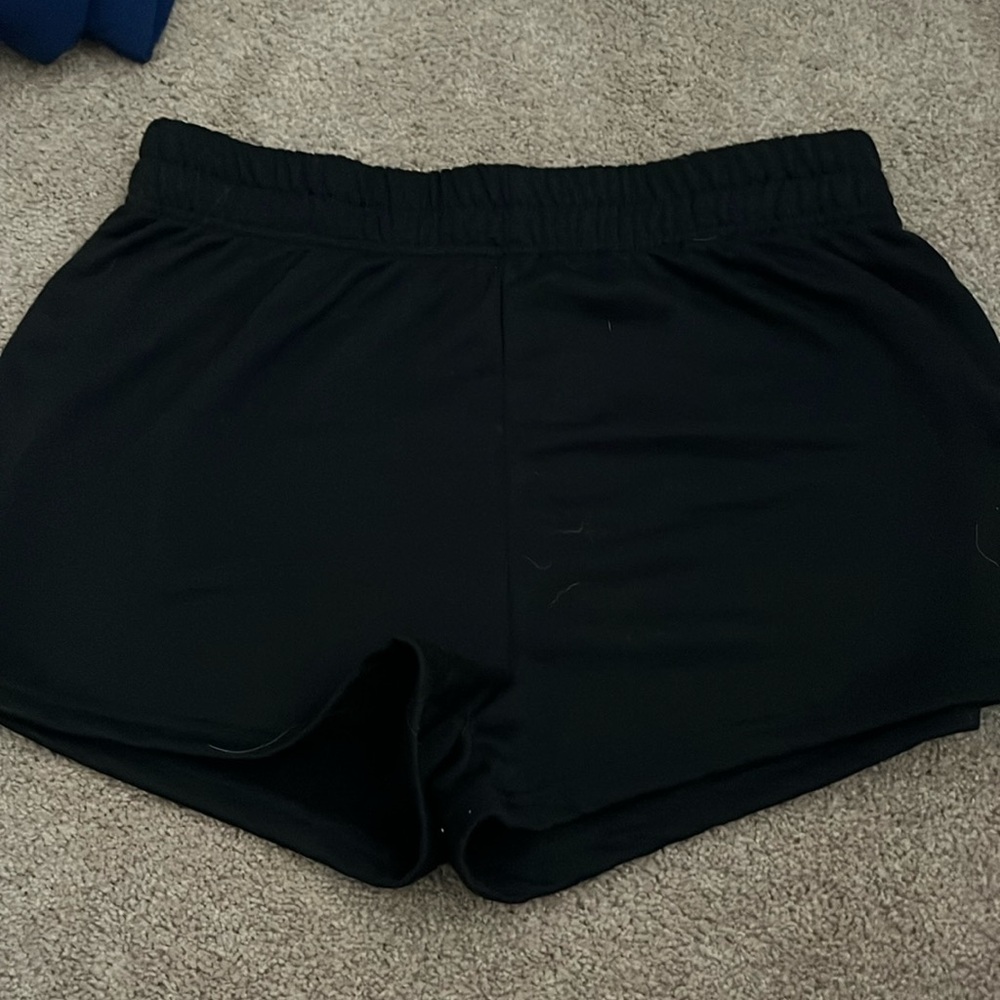 Plain black shorts